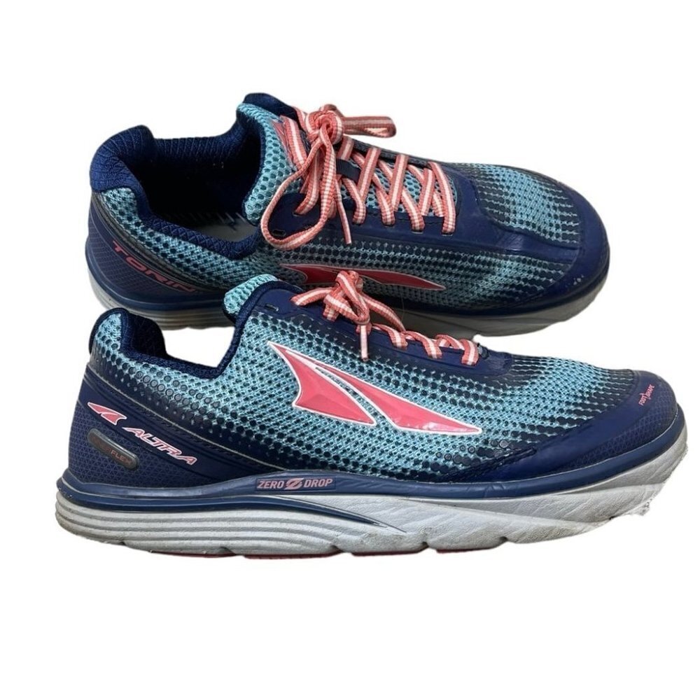 Altra Shoes Women’s 10 Blue/Pink Torin 3.0 Zero Drop Foot Shape Running Sneaker